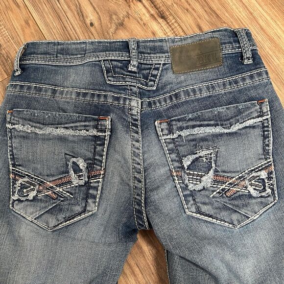 BKE Denim Jeans Womens 28S Blue "ASHER" Straight Leg Distressed Wash Washed - Picture 10 of 12